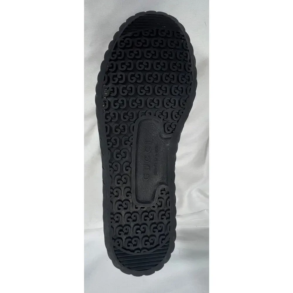 Gucci Interlocking G Hightop Black Sneakers Men's US7.5 SPB-CA 346079